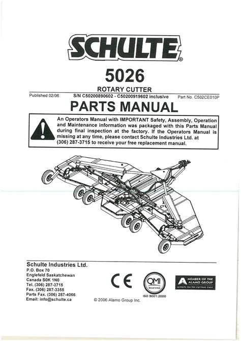 schulte rotary cutter parts